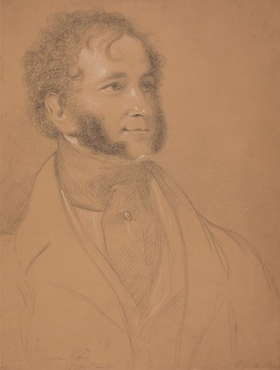 紳士の肖像 (W. ウィンストン?) 作： Benjamin Robert Haydon