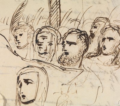 Estudo para a entrada de Cristo em Jerusalém 作： Benjamin Robert Haydon