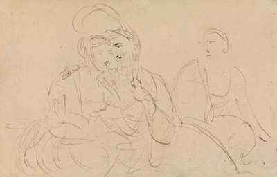話している女性の研究 作： Benjamin Robert Haydon