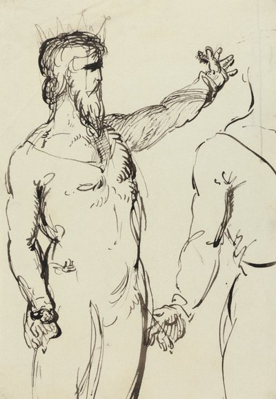 腕を伸ばした男性の研究 作： Benjamin Robert Haydon
