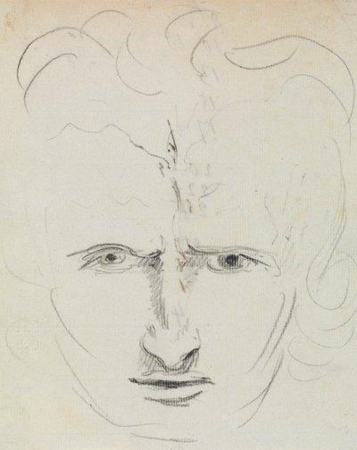 男性の表情豊かな顔の研究 作： Benjamin Robert Haydon