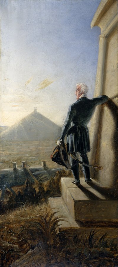 ワーテルローの戦場で考えるウェリントン公爵、1844年頃（油彩・キャンバス 作： Benjamin Robert Haydon