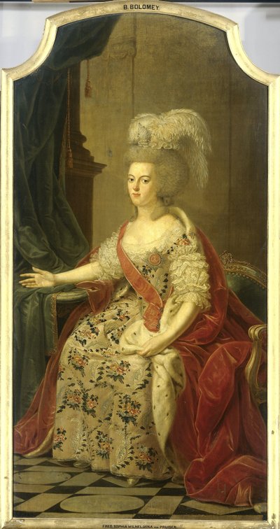 プロイセンのフレデリカ ソフィア ヴィルヘルミナ (1751-1820)、ヴィレム 5 世の妻 作： Benjamin Samuel Bolomey
