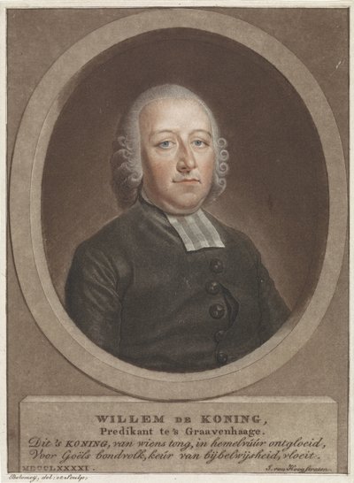 説教者ウィレム・デ・コーニングの肖像 作： Benjamin Samuel Bolomey