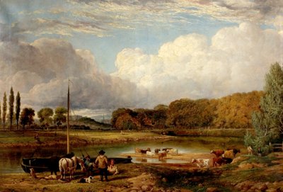 ウィルフォード、ノッティンガム、1830年頃の眺め 作： Benjamin Shipman