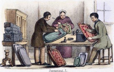 動物のグラフィックイラストのコチニールとラックの昆虫からのジャパニング-生涯の就職と死後の使用における人間への有用性の表示、1845年頃 作： Benjamin Waterhouse Hawkins