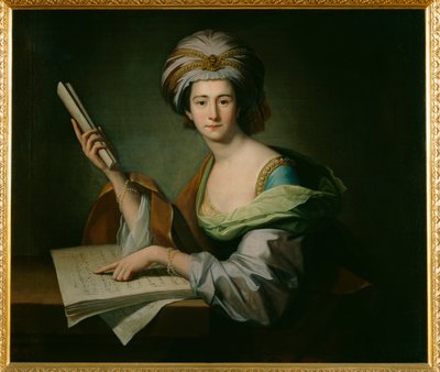 アンナ・マリア・シュルツ、レディ・グリフィン（キャンバスに油彩） 作： Benjamin West