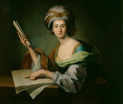 「アンナ・マリア・シュッツ、レディ・グリフィン」、c1758-c1764 作： Benjamin West