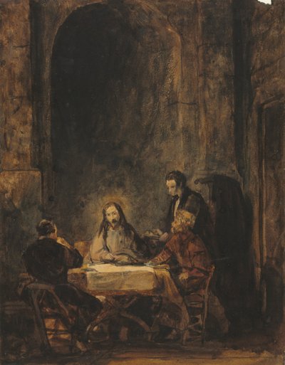 エマオのキリスト。 作： Benjamin West