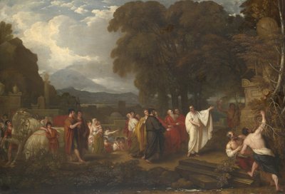 キケロアルキメデスの墓を発見、1804 作： Benjamin West