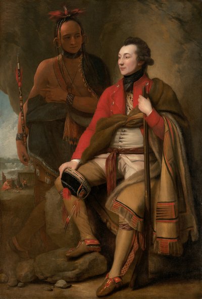 ガイ・ジョンソン大佐とカロンヒョンテのデビッド・ヒル大佐、1776年。 作： Benjamin West