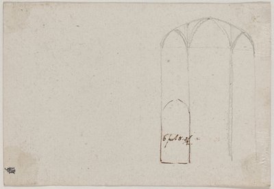 ゴシック様式の教会の断面 [裏面] 作： Benjamin West