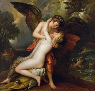 キューピッドとプシュケ、1808 作： Benjamin West