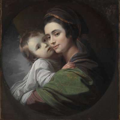 エリザベス・シェウェル・ウェストと息子のラファエル 作： Benjamin West