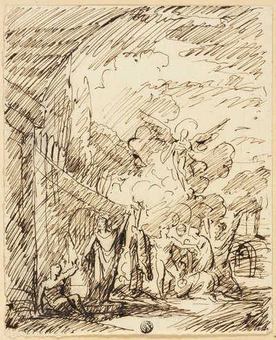 風景の中の人物 作： Benjamin West