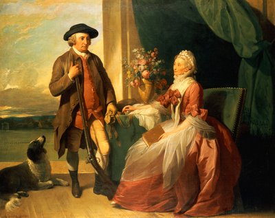 ロバートグラフトン氏とメアリーパートリッジウェルズグラフトン氏、1773年 作： Benjamin West