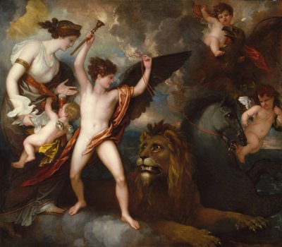 オムニアヴィンチットアモール、または3つの要素の愛の力 作： Benjamin West