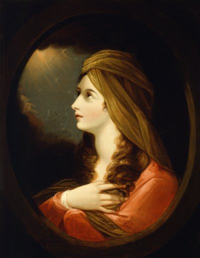 18世紀後半の女性の肖像 作： Benjamin West