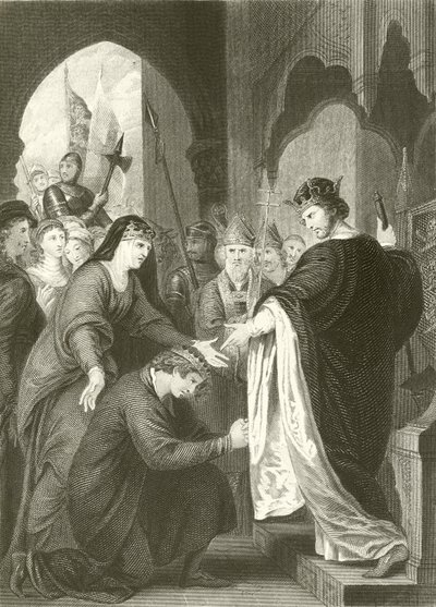ジョン王子のリチャード1世への服従 作： Benjamin West