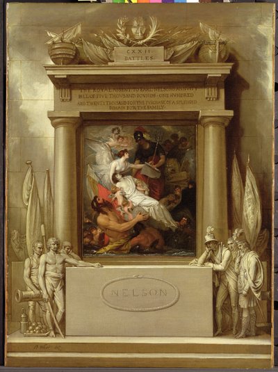 記念碑のためのプロジェクト、「ネルソンの黙示録」 作： Benjamin West
