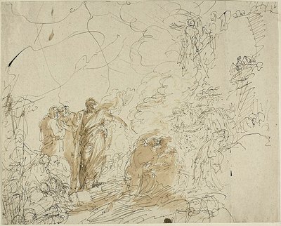 バイパーを振り払う聖パウロ 作： Benjamin West