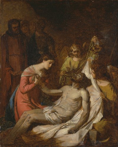死んだキリストの嘆きの研究 作： Benjamin West