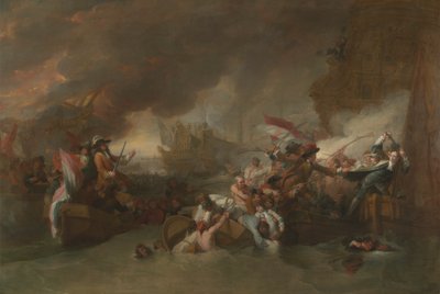 ラ・ホーグの戦い 作： Benjamin West