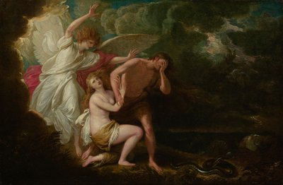 楽園からのアダムとイブの追放 作： Benjamin West