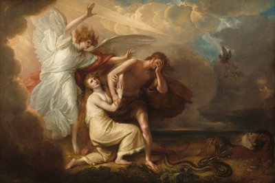 楽園からのアダムとイブの追放、1791年。 作： Benjamin West