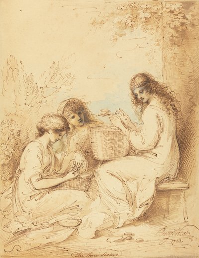 三姉妹 作： Benjamin West