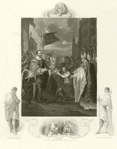 イギリスの王冠を受け取ったウィリアム1世 作： Benjamin West