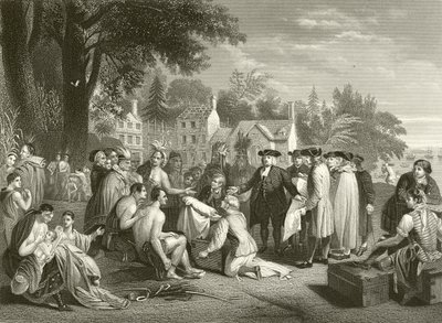 ウィリアムペンとインディアンとの条約 作： Benjamin West