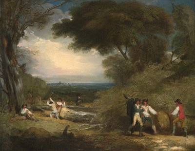 ウィンザー・グレート・パークの木こりたち 作： Benjamin West