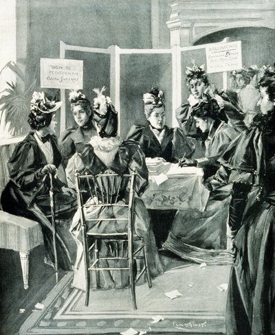 "Sign the Petition for Equal Suffrage" pub.1894年（リトグラフ 作： Benjamin West Clinedinst