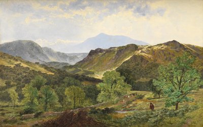 Moel Siabod-革の谷、1871年 作： Benjamin Williams Leader