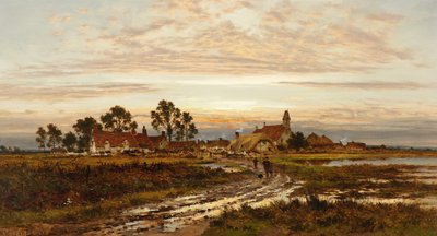 雨上がりのウスターシャー朝の晴れ、1897 作： Benjamin Williams Leader