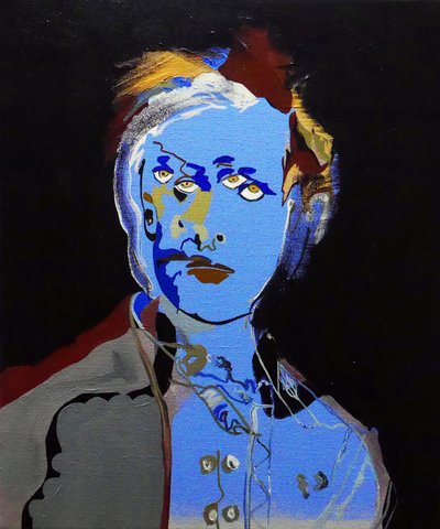 50 Major Writers In History : Arthur Rimbaud, 2015 (キャンバスに油彩、アクリル) 作： ブノワ・エルワン・ブシュロ