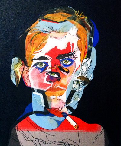 50 Major Writers In History : ジャック・ケルアック 2015年（油彩、アクリル、キャンバス） 作： Benoit Erwann Boucherot