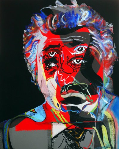 50 Major Writers In History : オクタビオ・パス 2015年（油彩、アクリル、キャンバス） 作： Benoit Erwann Boucherot