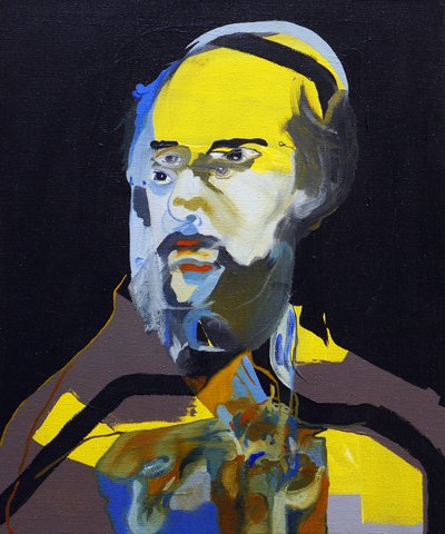 50 Major Writers In History : ポール・ヴェルレーヌ 2015年 (キャンバスに油彩、アクリル) 作： Benoit Erwann Boucherot