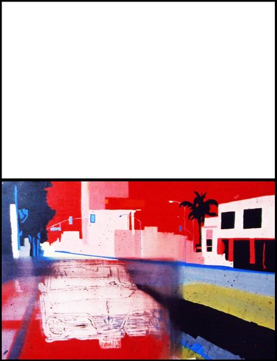 カリフォルニア・ストリップのカリフォルニア・カー, 2003 (キャンバス2枚に油彩) 作： Benoit Erwann Boucherot