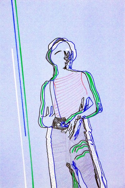 Passager 2, 2020 (和紙にアクリル、スクリーンプリント) 作： ブノワ・エルワン・ブシュロ