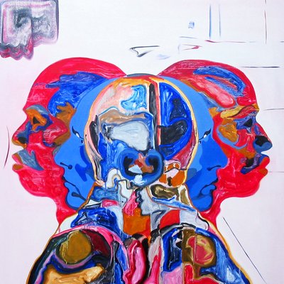 ロバート・Mと少年たち, 2005 （キャンバスに油彩） 作： Benoit Erwann Boucherot