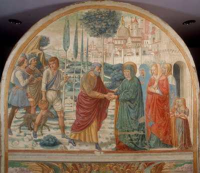 ゴールデンゲートでの会議。 1490 作： Benozzo Gozzoli