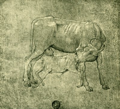 牛と子牛、15世紀半ば後半、1943年。 作： Benozzo Gozzoli