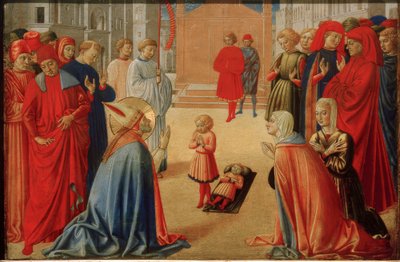 聖人ゼノビウスが死んだ少年を蘇らせる 作： Benozzo Gozzoli