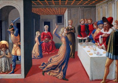 ヘロデの饗宴と洗礼者聖ヨハネの斬首、1461-1462 作： Benozzo Gozzoli