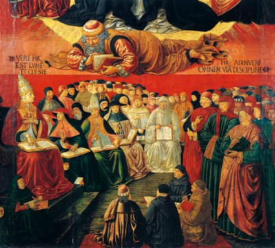 アラブの哲学者アヴェロエス、「聖トマス・アクィナスの勝利」より抜粋 作： Benozzo di Lese di Sandro Gozzoli