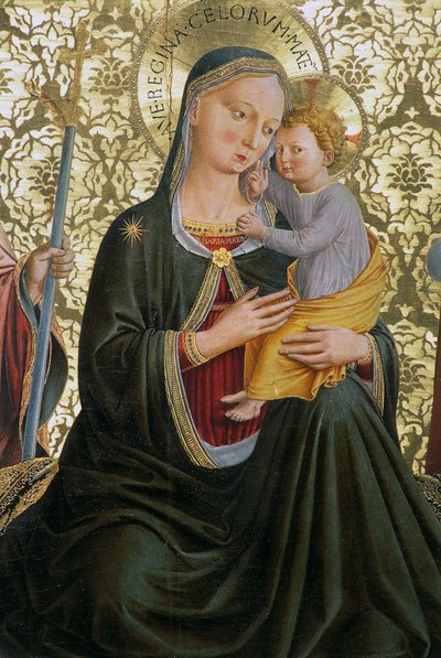 ベノッツォ・ゴッツォーリ（1421-1497）作「謙遜の聖母」（イタリア、ウンブリア州ペルージャ、サピエンツァ・ヌォーヴァ祭壇画 作： Benozzo di Lese di Sandro Gozzoli