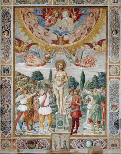 聖セバスチャンの殉教 作： Benozzo di Lese di Sandro Gozzoli